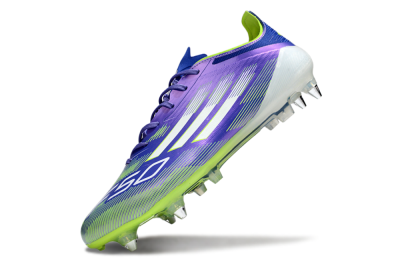 Men's Adidas F50 Elite SG Football Boots - Purple/Yellow/White