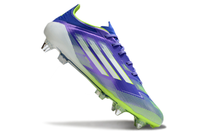 Men's Adidas F50 Elite SG Football Boots - Purple/Yellow/White