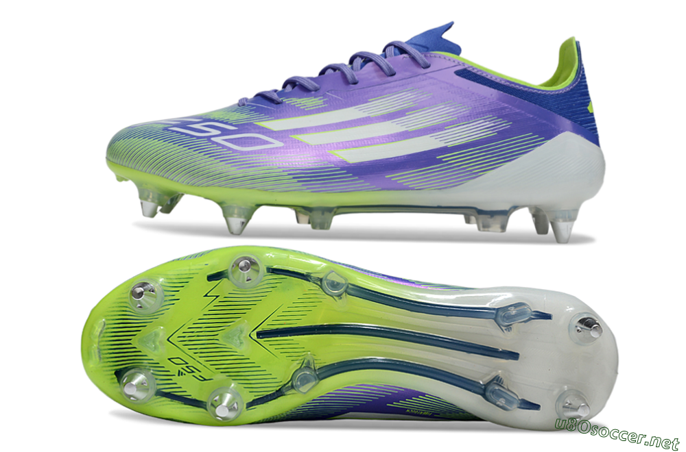 Men's Adidas F50 Elite SG Football Boots - Purple/Yellow/White 1