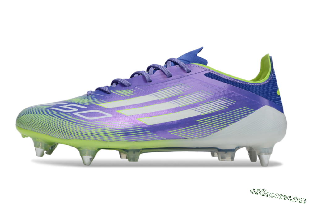 Men's Adidas F50 Elite SG Football Boots - Purple/Yellow/White 0