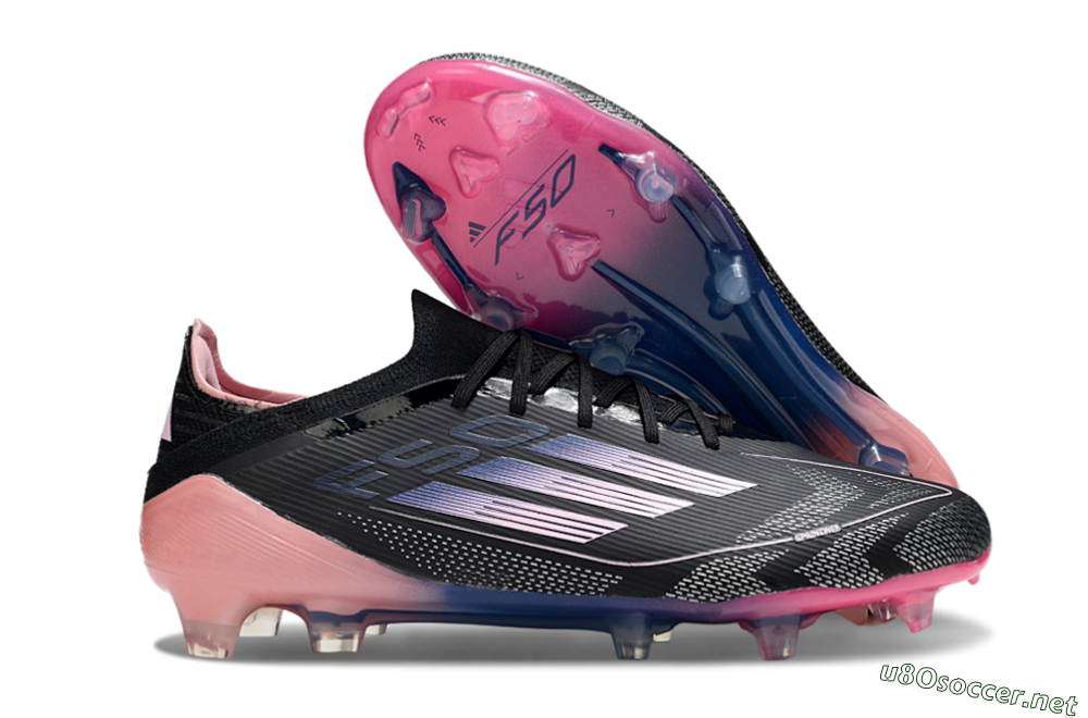Unisex Adidas F50 Elite FG Football Boots - Black/Blue/Pink 2
