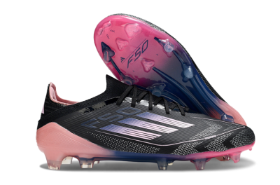 Unisex Adidas F50 Elite FG Football Boots - Black/Blue/Pink