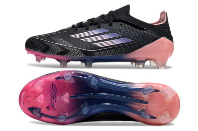 Unisex Adidas F50 Elite FG Football Boots - Black/Blue/Pink