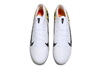 Unisex KM x Nike Air Zoom Mercurial Vapor 16 Elite FG Football Boots - White/Black/Yellow