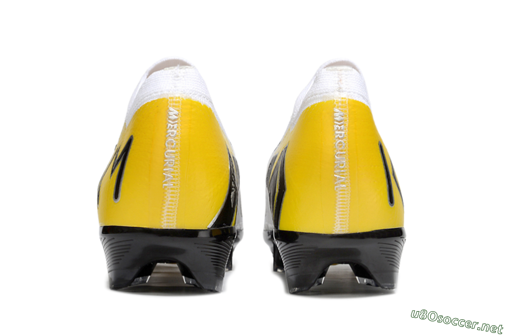 Unisex KM x Nike Air Zoom Mercurial Vapor 16 Elite FG Football Boots - White/Black/Yellow 5