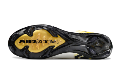 Unisex KM x Nike Air Zoom Mercurial Vapor 16 Elite FG Football Boots - White/Black/Yellow