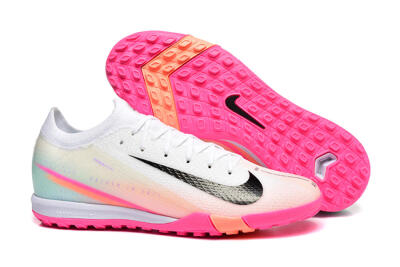 Unisex Nike Air Zoom Mercurial Vapor 16 Elite TF Football Shoes - White/Black/Pink