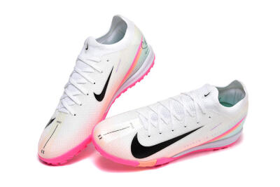 Unisex Nike Air Zoom Mercurial Vapor 16 Elite TF Football Shoes - White/Black/Pink