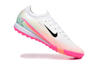 Unisex Nike Air Zoom Mercurial Vapor 16 Elite TF Football Shoes - White/Black/Pink