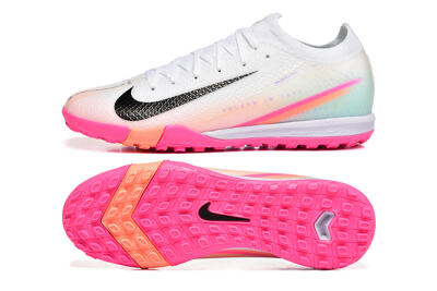 Unisex Nike Air Zoom Mercurial Vapor 16 Elite TF Football Shoes - White/Black/Pink
