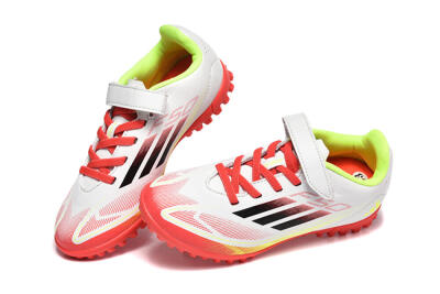 Kids Adidas F50 Elite TF Football Shoes - White/Red/Yellow