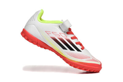 Kids Adidas F50 Elite TF Football Shoes - White/Red/Yellow