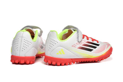 Kids Adidas F50 Elite TF Football Shoes - White/Red/Yellow