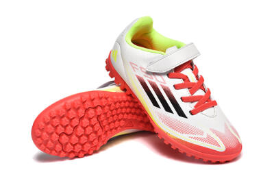Kids Adidas F50 Elite TF Football Shoes - White/Red/Yellow