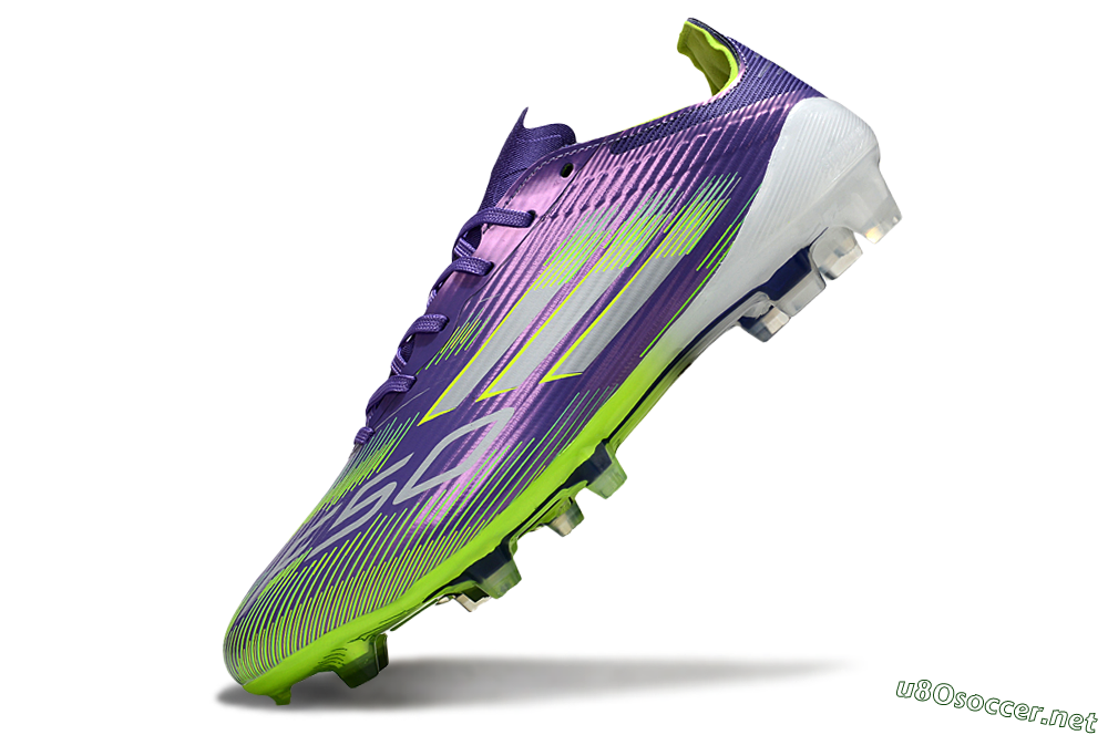 Unisex Adidas F50 Elite FG Football Boots - Purple/Yellow/White 6