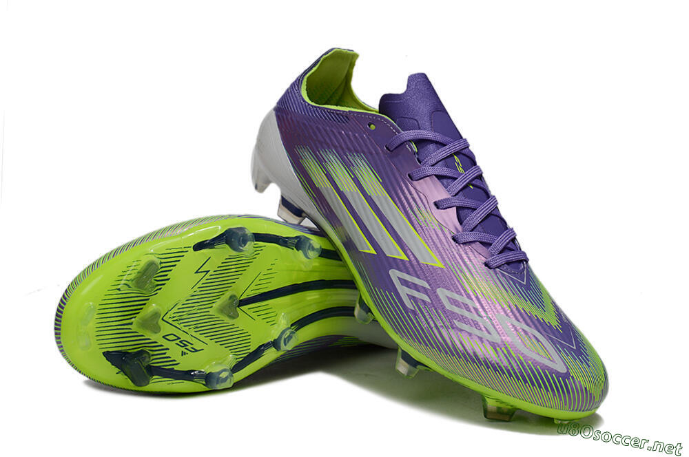 Unisex Adidas F50 Elite FG Football Boots - Purple/Yellow/White 4