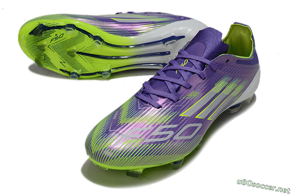 Unisex Adidas F50 Elite FG Football Boots - Purple/Yellow/White 3