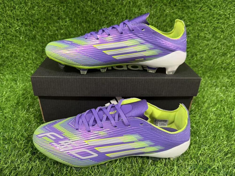 Unisex Adidas F50 Elite FG Football Boots - Purple/Yellow/White