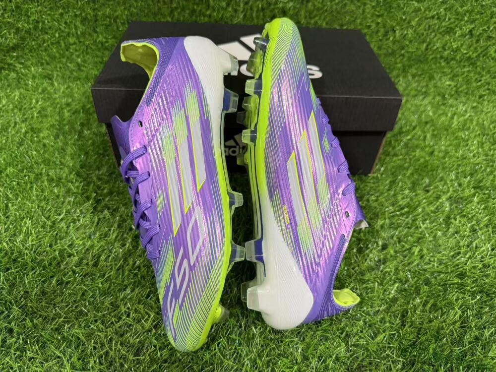 Unisex Adidas F50 Elite FG Football Boots - Purple/Yellow/White