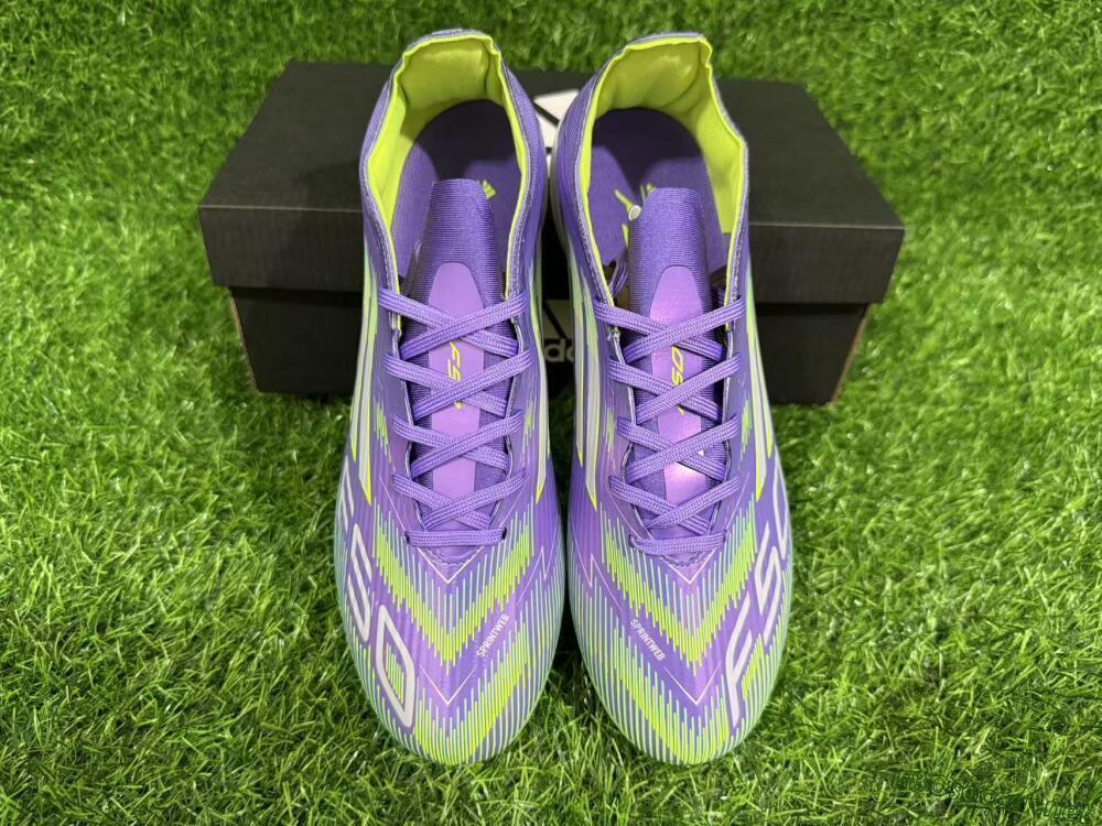 Unisex Adidas F50 Elite FG Football Boots - Purple/Yellow/White