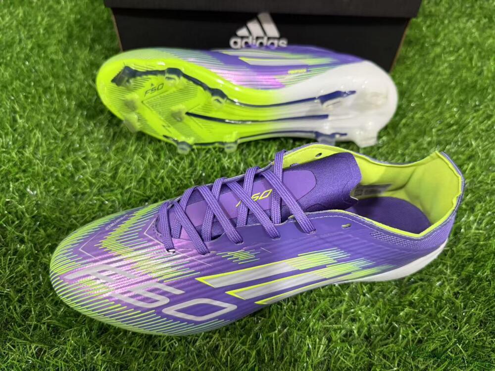 Unisex Adidas F50 Elite FG Football Boots - Purple/Yellow/White