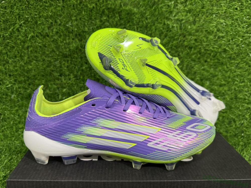 Unisex Adidas F50 Elite FG Football Boots - Purple/Yellow/White