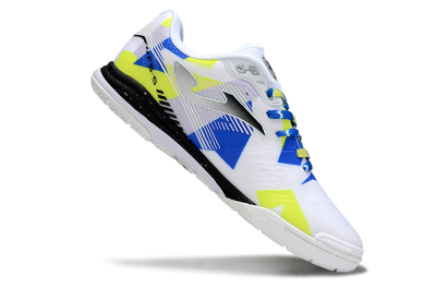 Men's Joma Top Flex IC Football Shoes - White/Blue/Yellow