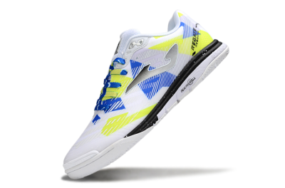 Men's Joma Top Flex IC Football Shoes - White/Blue/Yellow