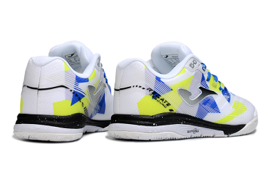 Men's Joma Top Flex IC Football Shoes - White/Blue/Yellow