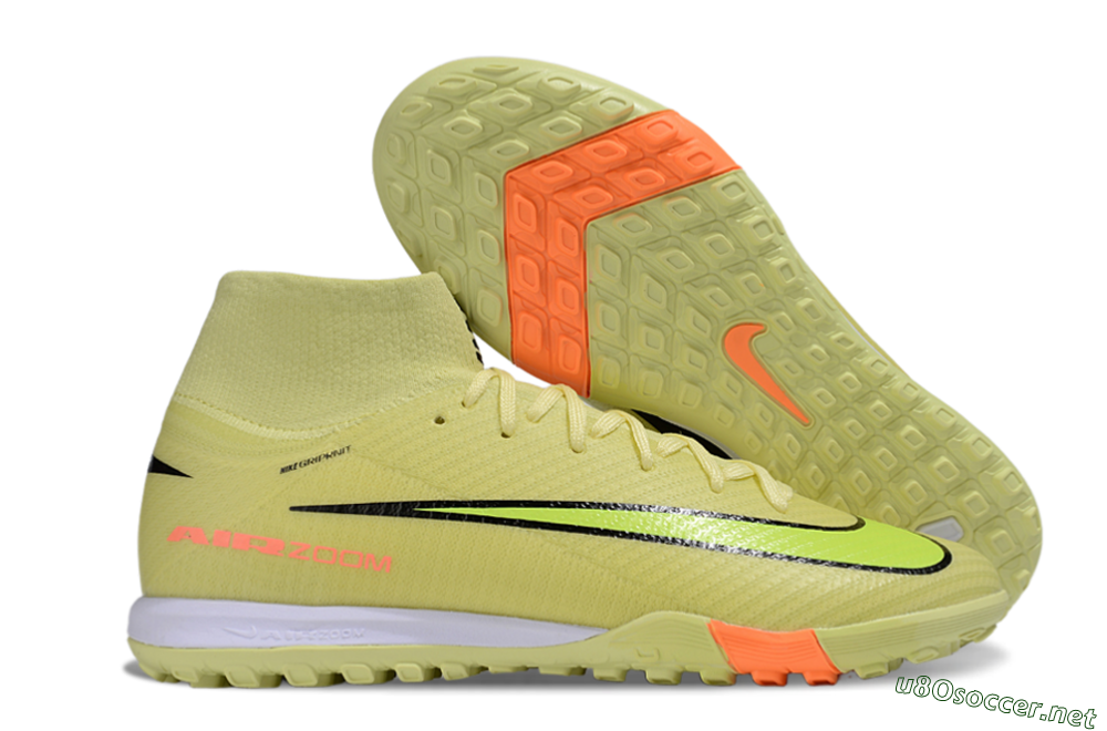 Men's Nike Air Zoom Mercurial Superfly 10 Elite TF Football Shoes - Yellow/Black/Red 2