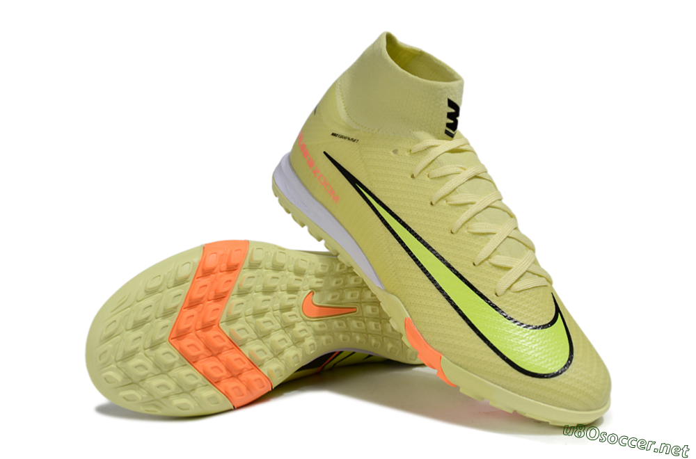 Men's Nike Air Zoom Mercurial Superfly 10 Elite TF Football Shoes - Yellow/Black/Red 3