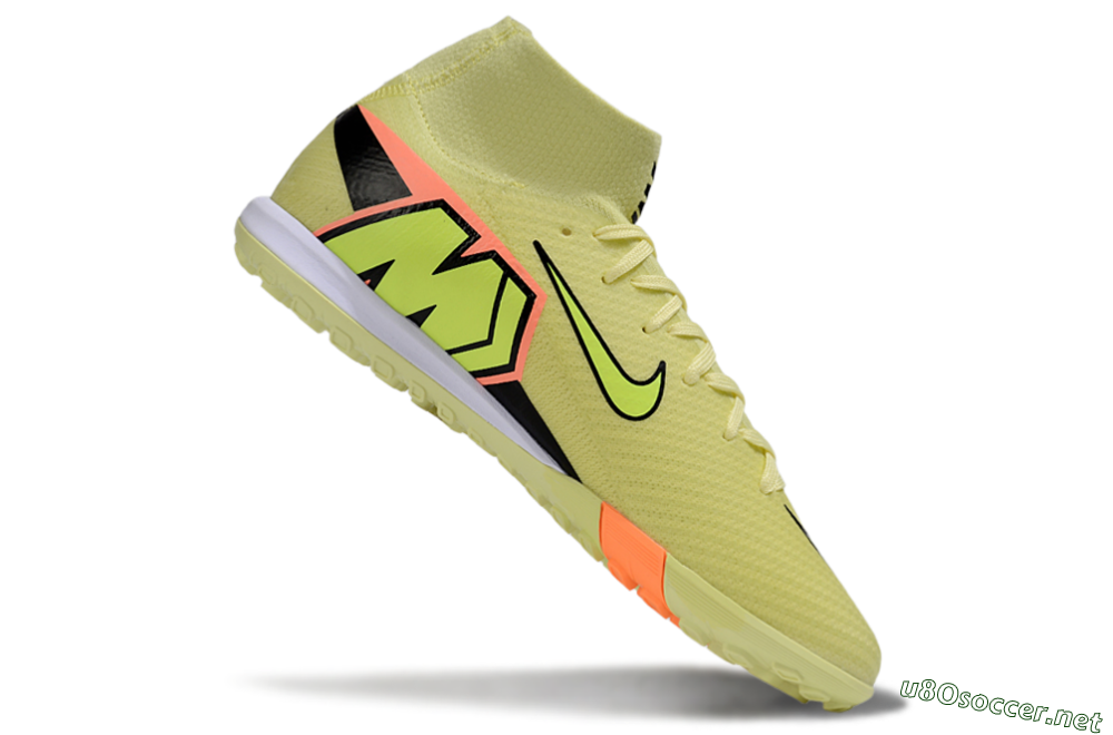 Men's Nike Air Zoom Mercurial Superfly 10 Elite TF Football Shoes - Yellow/Black/Red 4