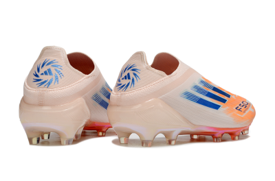Men's Adidas F50 Elite Laceless FG Football Boots - Pink/Orange/Blue
