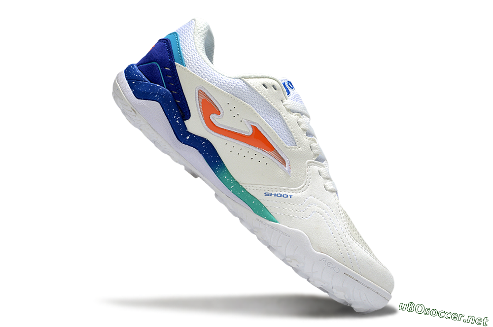 Men's Joma Top Flex IC Football Shoes - White/Blue/Red 4