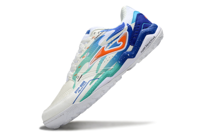 Men's Joma Top Flex IC Football Shoes - White/Blue/Red