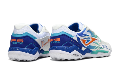 Men's Joma Top Flex IC Football Shoes - White/Blue/Red