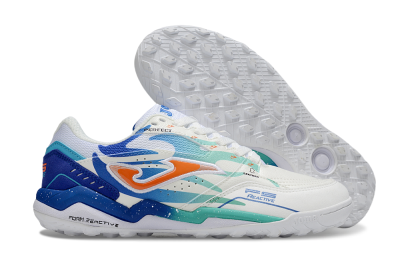 Men's Joma Top Flex IC Football Shoes - White/Blue/Red