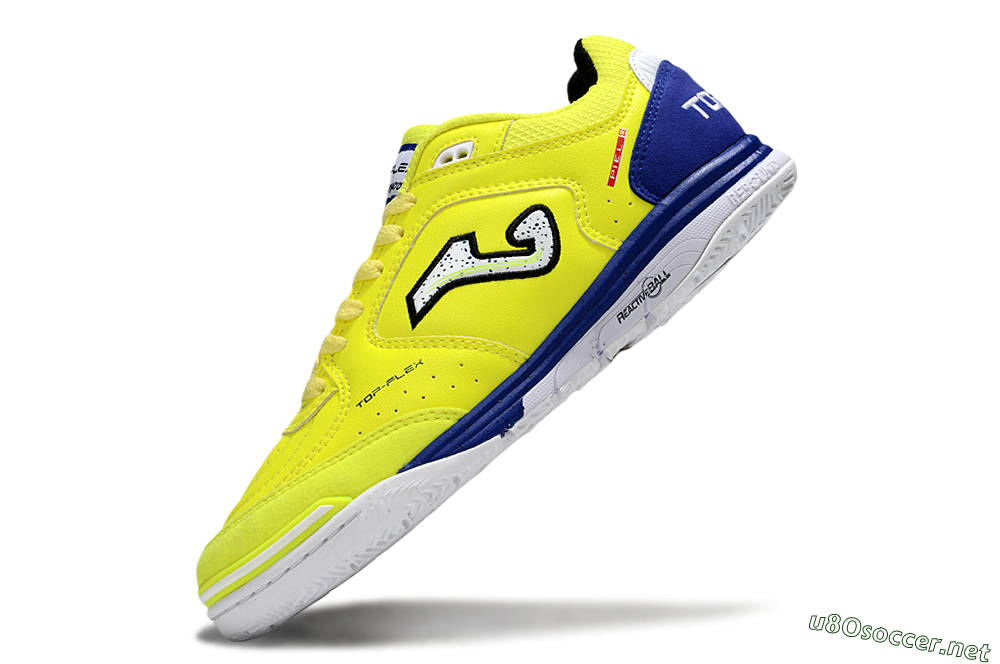 Men's Joma Top Flex IC Football Shoes - Yellow/White/Blue 5