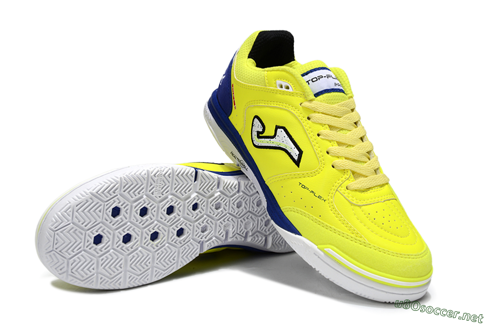 Men's Joma Top Flex IC Football Shoes - Yellow/White/Blue 3