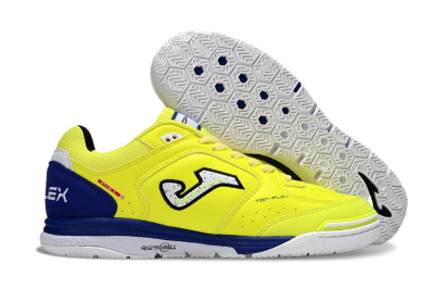 Men's Joma Top Flex IC Football Shoes - Yellow/White/Blue