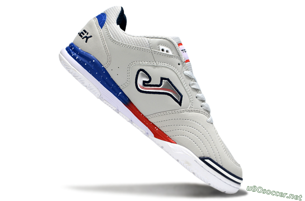Men's Joma Top Flex IC Football Shoes - Grey/Blue/Silver 4