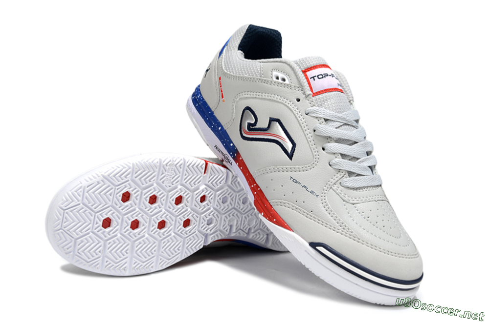 Men's Joma Top Flex IC Football Shoes - Grey/Blue/Silver 3