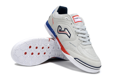 Men's Joma Top Flex IC Football Shoes - Grey/Blue/Silver