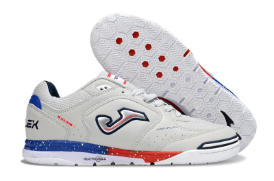 Men's Joma Top Flex IC Football Shoes - Grey/Blue/Silver