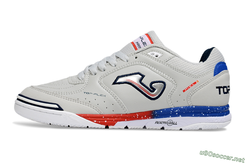 Men's Joma Top Flex IC Football Shoes - Grey/Blue/Silver 0