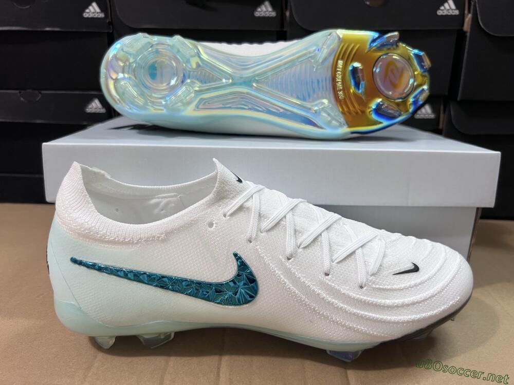 Men's Nike Phantom GX 2 Elite FG Football Boots - White/Black/Jade