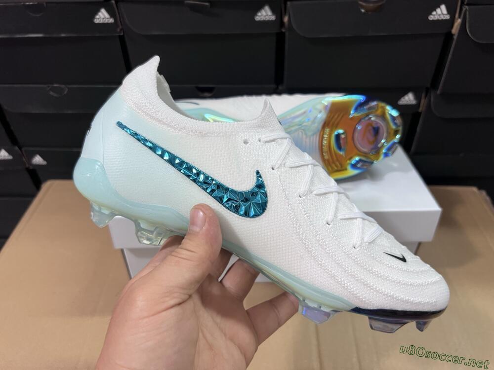 Men's Nike Phantom GX 2 Elite FG Football Boots - White/Black/Jade