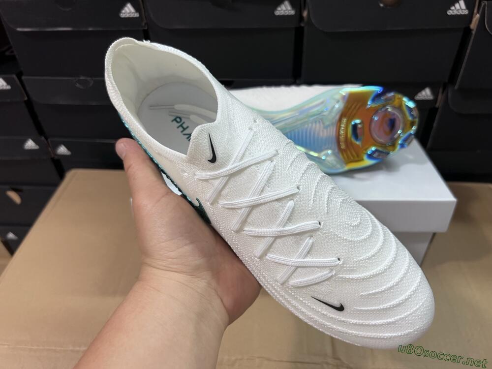 Men's Nike Phantom GX 2 Elite FG Football Boots - White/Black/Jade