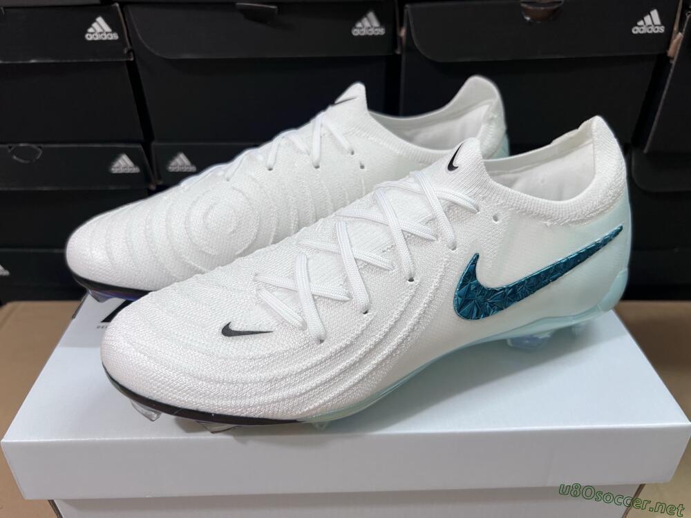 Men's Nike Phantom GX 2 Elite FG Football Boots - White/Black/Jade