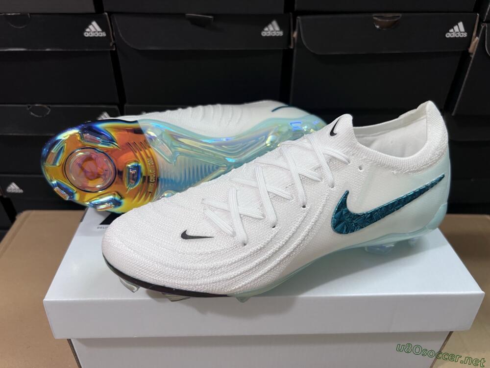 Men's Nike Phantom GX 2 Elite FG Football Boots - White/Black/Jade